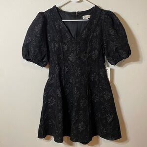 Cato Collection Limited Edition Sz L Elegant Black Floral Dress
